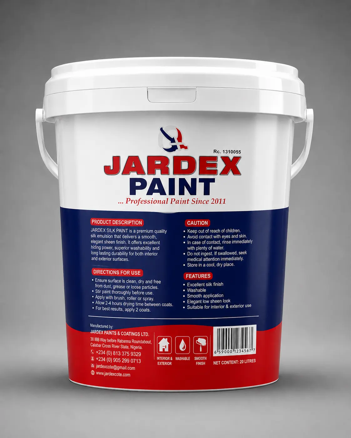 Silk Paint back label
